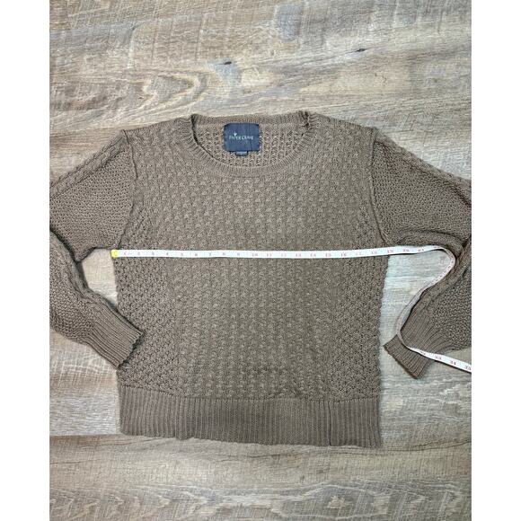 Chocolate Brown Crew Neck Sweater Paper Crane Size L - Picture 6 of 8